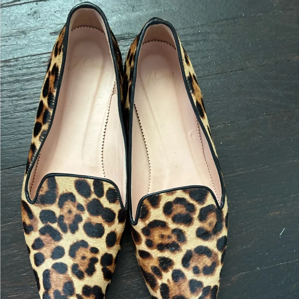 Jcrew leather Leopard Print Women's Loafers - Picture 2 of 8